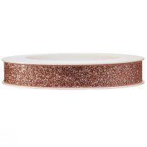 Artikel Glitterbånd i pink smykkebånd glimmer B15mm L18m