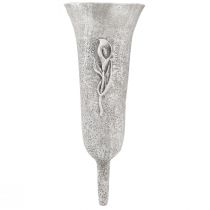 Artikel Gravvase grå Vase til stikke Calla-motiv H32,5cm