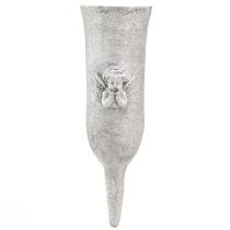Artikel Gravvase polyresin engle motiv vase til indstik H29cm