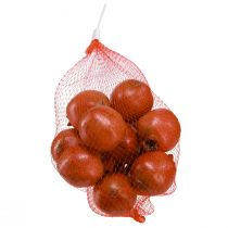 Artikel Kunstig granatæbledekoration i et net, bedragerisk realistisk, rød-gul-grøn, Ø5,5 cm, 12 stk.