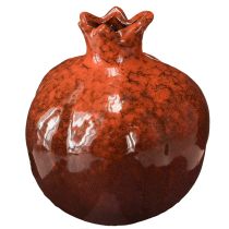 Artikel Granatæble dekorativ vase keramik rødbrun Ø10,5 cm H12 cm