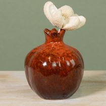 Artikel Granatæble dekorativ vase keramik rødbrun Ø10,5 cm H12 cm