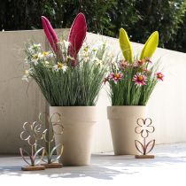 Artikel Bunny dekorative ører pink til påske flocked pind H56cm