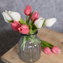 Artikel Tulipanblomst af høj kvalitet som en naturtro kopi til bordvaser, 21 cm, 6 stk.