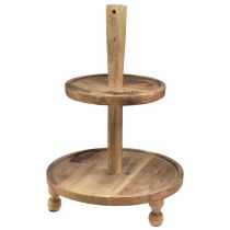 Artikel 2-lags trækageholder mangotræ Ø35cm/Ø24cm H51,5cm