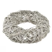 Artikel Trækrans dekorativ krans rattan naturhvid Ø30cm H9,5cm