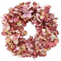 Artikel Hortensia krans lilla pink kunstig dekorativ krans Ø30cm