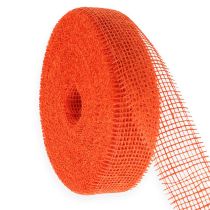 Artikel Orange jutebånd, 5 cm bredt, 40 m langt