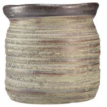 Artikel Keramisk pottepotte dekorativ vase metallic gråbrun 14×14cm