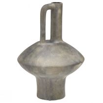 Artikel Keramisk vasekande antik look keramisk grå rust H27cm