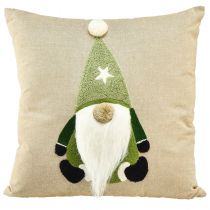 Artikel Pyntepude med nisse pyntepude grøn beige 40×40cm