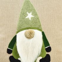 Artikel Pyntepude med nisse pyntepude grøn beige 40×40cm