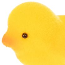 Artikel Små påskekyllinger, gule og orange flokkede, 4,5 cm høje, 18 stk.