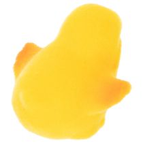 Artikel Små påskekyllinger, gule og orange flokkede, 4,5 cm høje, 18 stk.