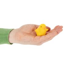 Artikel Små påskekyllinger, gule og orange flokkede, 4,5 cm høje, 18 stk.