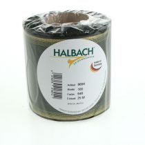 Artikel Kransbånd moiré mørkegrøn 100mm dekorativt bånd taftbånd