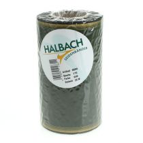 Artikel Elegant moiré kransbånd, 175 mm, mørkegrøn med perlekant og taftvævning til festlige lejligheder