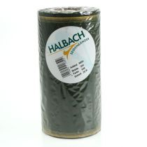 Artikel Moiré kransbånd 200 mm mørkegrønt med perlekant og taftvævning - dekorativt bånd til fester og begravelsesblomster, 25 m