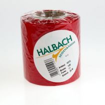 Artikel Festligt kransbånd, rødt, silkeudseende, 100 mm bredt, 25 m langt, dekorativt bånd, sløjfebånd, gavebånd, juledekoration