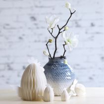 Artikel Dekorativ kylling honeycomb papir dekorationsfigur hvid 28,5x15,5x30cm
