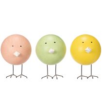 Artikel Kyllinge-dekorationsfigurer med rundt design for lette og legende detaljer, 9,5 cm, 3 stk.