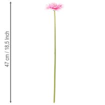 Artikel Kunstige Gerbera Haveblomster, Pink, 47cm, 6 Stk.