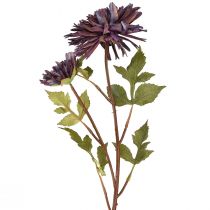 Artikel Kunstig krysantemum 2 blomster lilla Ø5/11cm L70cm