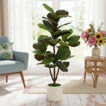 Artikel Kunstig Ficus lyrata 120 cm dekorativ til stuen