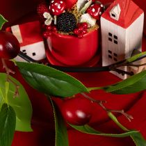 Artikel Kunstig guirlande med kirsebær. Perfekt til naturlig rumdekoration. Blomsterlook. 160 cm.