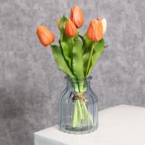 Artikel Kunstige tulipaner til forårsdekoration, stue og køkken, med naturtro udseende, 30 cm, 7 stk.