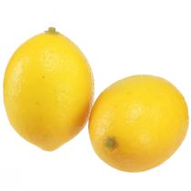Artikel Kunstig citron dekorativ frugt Ø4,5cm H6,5cm 12 stk