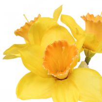 Artikel Kunstige påskeliljer silkeblomster gule påskeliljer 40cm 3 stk