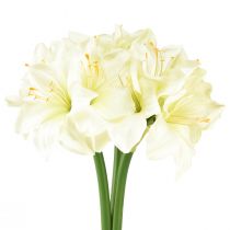 Artikel Kunstig ridderstjerne som ægte kunstige blomster hvid amaryllis 40cm 3stk