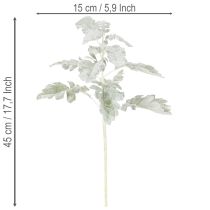 Artikel Kunstig Senecio-gren (brandbær), detaljeret fremstillet, 45 cm, 3 stk.