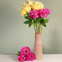 Artikel Kunstig pæon med stor blomst til tidløst blomsterdesign, 60 cm, 3 stk.