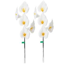 Artikel Kunstig calla med gul støvdrager, dekorative blomster, 35 cm, 10 stk.