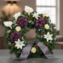 Artikel Kunstig calla med gul støvdrager, dekorative blomster, 35 cm, 10 stk.