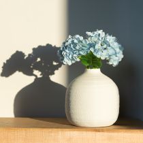 Artikel Kunstige hortensiablomster, naturtro design, til stuedekoration, 34 cm, 3 stk.
