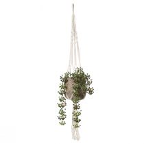 Artikel Makrame hængekurv til gryde Ø18–19cm creme H85cm