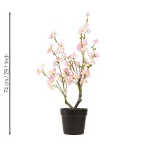 Artikel Mandeltræ Stor kunstig plante i Pot Pink White 74cm