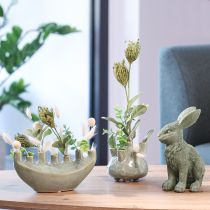Artikel Maritim Dekorationsvase Coral Design Lysegrøn Ø14,5cm H14cm