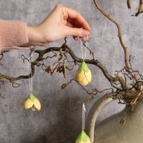 Artikel Metalhængende blomst til romantisk indendørs og udendørs dekoration, 6 cm, 6 stk.