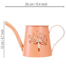 Artikel Dekorative vandkander i metal, orange mælkebøtte-design, fyrfadsstager, 12 cm, 2 stk.