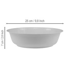 Artikel Metalskål, hvid, skål med emaljelook, Ø25 cm, H7 cm