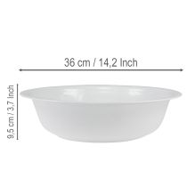 Artikel Metalskål, hvid, emaljelook, Ø36 cm, H9,5 cm