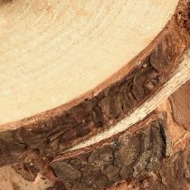 Artikel Mini træskive med bark naturtræ dekoration Ø8-9cm 9stk