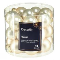 Artikel Mini juletræskugler glasperletræskugler Ø2,5cm 22 stk