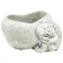 Artikel Mini planteskål grav engel engel grå plantehjerte 16×12cm H9,5cm