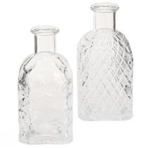 Artikel Minivaser firkantede glas dekorative flasker H13cm 4 stk