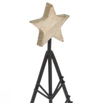 Artikel Mini juletræ metal træ sort natur 28cm 2stk